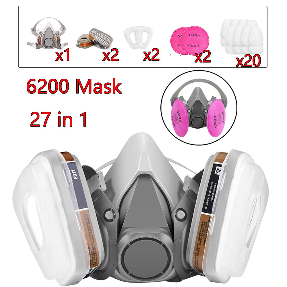 27in1 6200 Masker Gas Debu Set - Dust Mask Construction ulasan dan harga