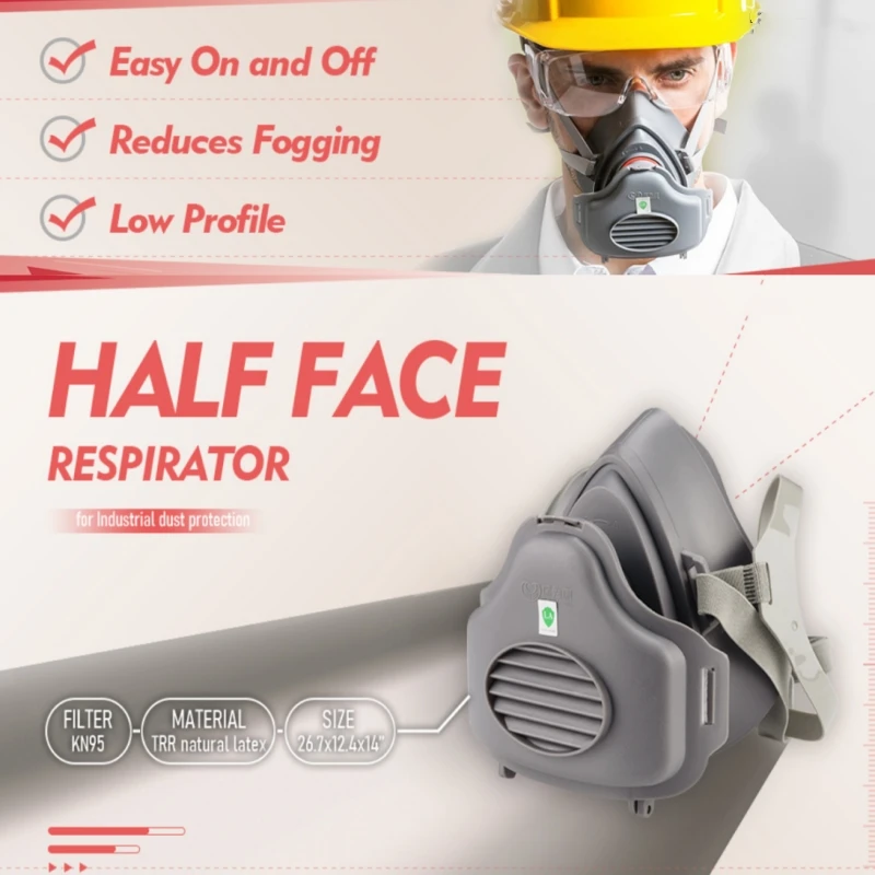 Masker Debu, Perlindungan Mask - Dust Mask Construction ulasan dan harga