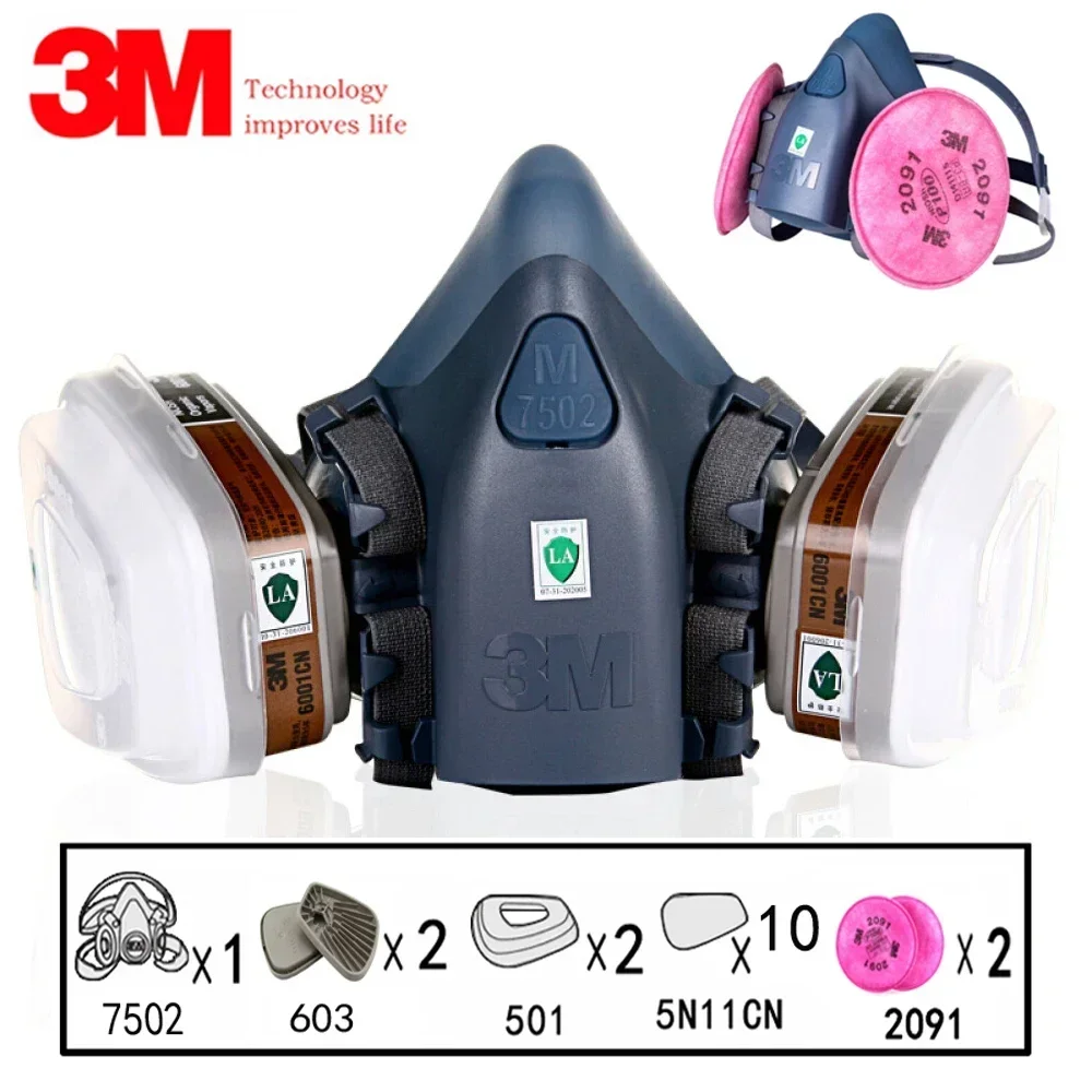 17 In 1 3M 7502 Respirator Gas - Dust Mask Construction ulasan dan harga